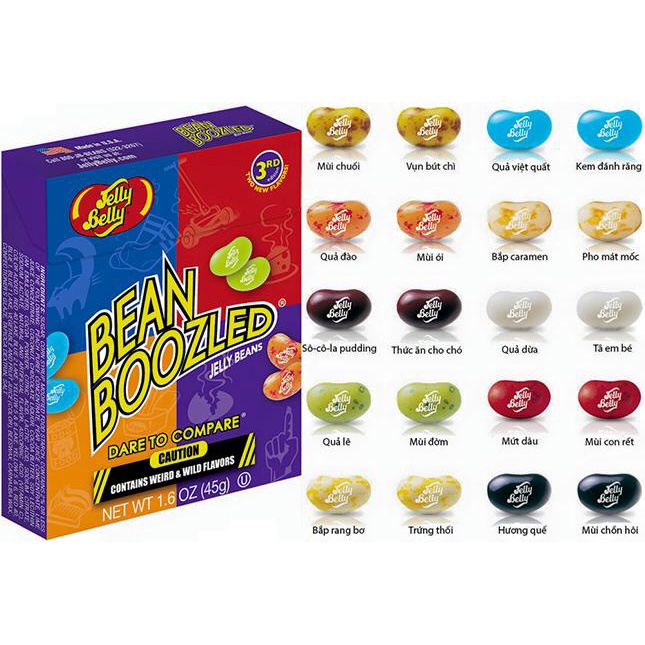 Kẹo Thối Hộp 100g Minion Bean Boozled Harri Potter kẹo thúi đình đám mùa 50