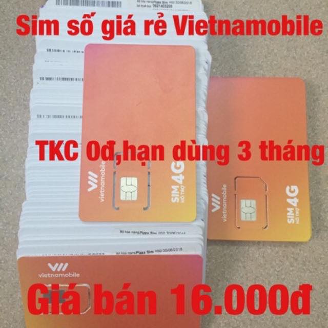 Sim Vietnamobile tài khoản chính 0đ