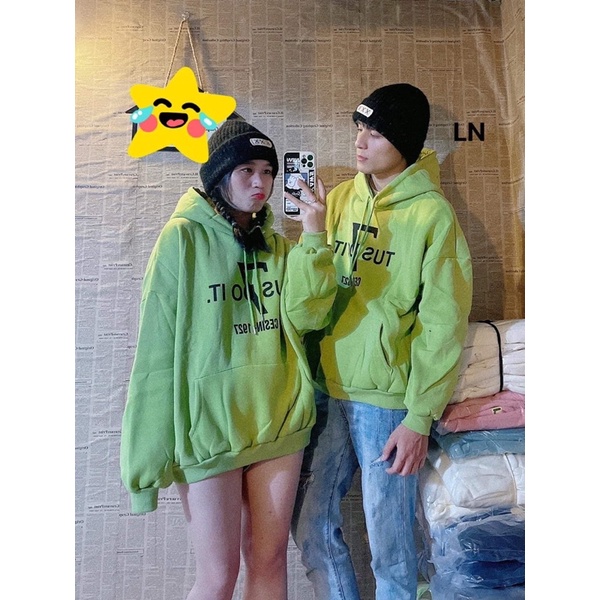 Áo hoodie nỉ cotton tus do it LN12