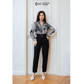 Quần baggy cạp liền xếp ly CCHAT