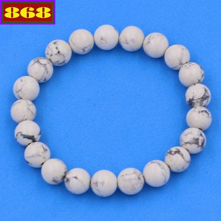 Chuỗi tay đá howlite 8 ly - Vòng chuỗi đá phong thủy size nhỏ