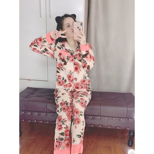 Bộ Mặc Nhà pijama Cổ truyền thống cao cấp