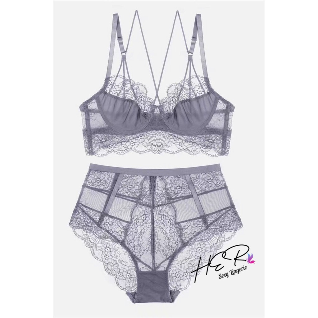 Bộ Đồ Lót Ren Lưới V.I.C Có Gọng Không Đệm Siêu Mỏng Aqua Exotic S078 | BigBuy360 - bigbuy360.vn