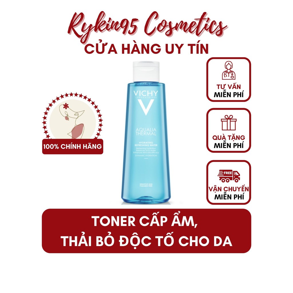 [CHÍNH HÃNG] Nước Hoa Hồng Làm Săn Da, Loại Bỏ Độc Tố Vichy Aqualia Thermal Hydrating Refreshing Water 200ml