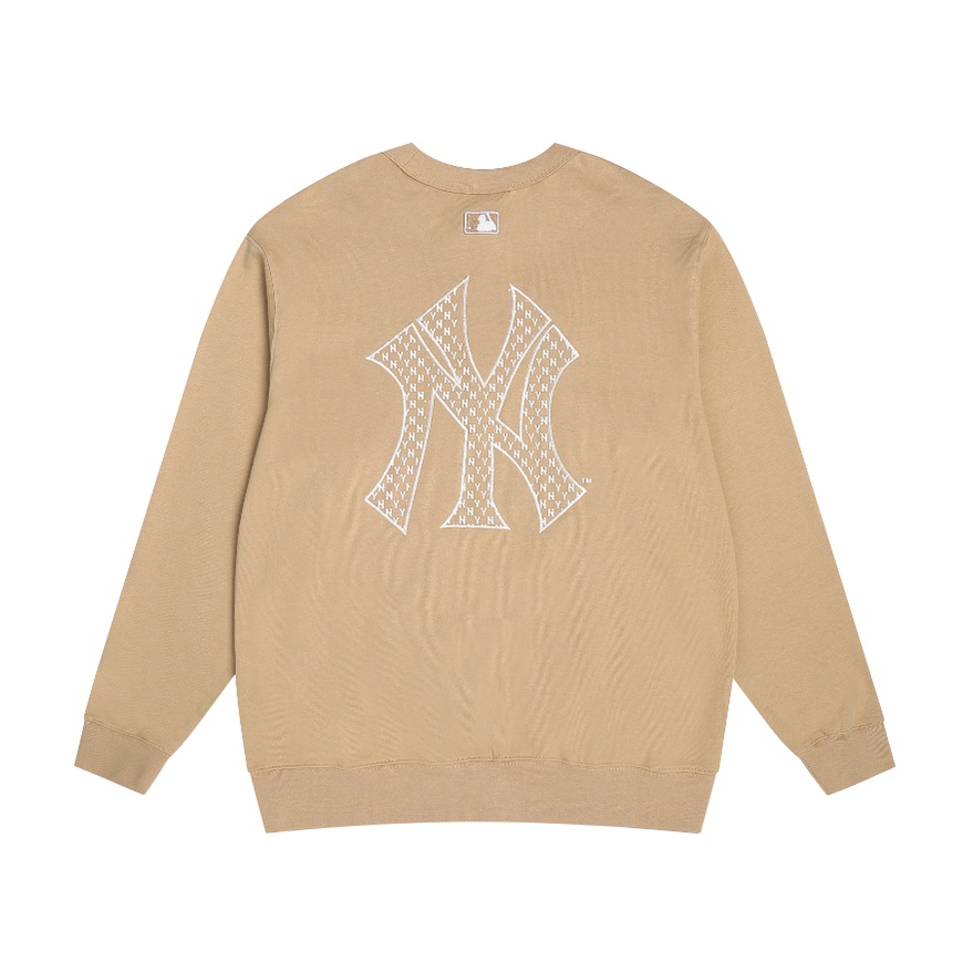 Hàng Spot! Áo Sweater Tay Dài Thêu Logo MLB Thời Trang Cho Nam Và Nữ