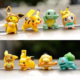 Set 8 mô hình nhân vật phim hoạt hình pokemon xinh xắn