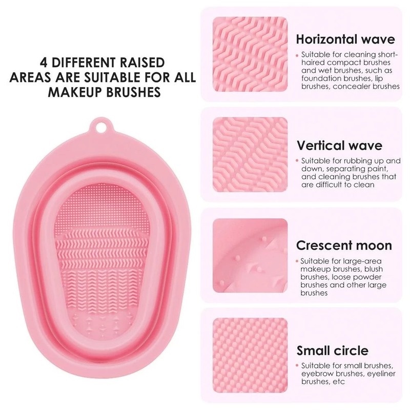 Miếng Silicone Vệ Sinh Cọ Trang Điểm 4 Màu Tùy Chọn