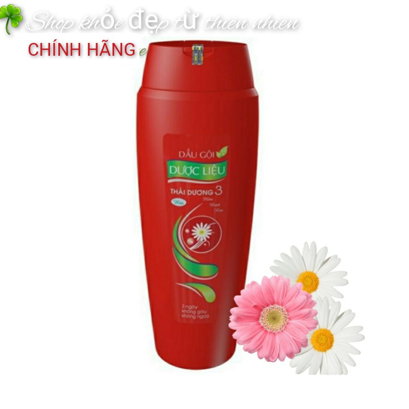 Dầu Gội Dược Liệu Thái Dương 3, Hương Hoa, Chai Đỏ 200ml, Chống Rụng Tóc, Ngăn Ngừa Gàu, Sao Thái Dương