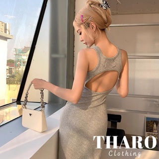 Đầm Body Dáng Dài Maxi Khoét Lưng - Tharo Clothing - [DAM13]