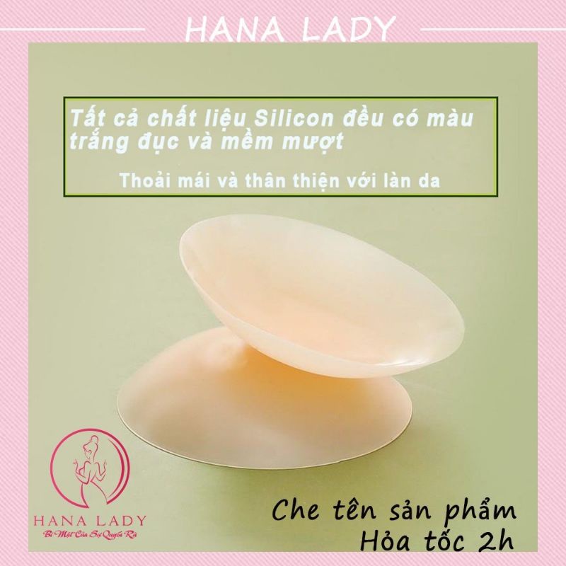Hai miếng dán ngực silicon tàng hình, miếng dán ti siêu dính siêu thật da