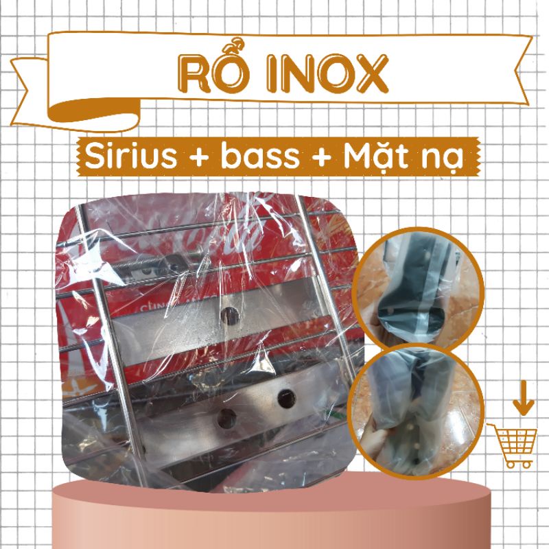 Rổ xe inox loại 1 kèm 3 ốc. Đủ cho các loại xe.