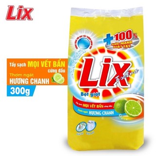 Bột Giặt LIX EXTRA Hương Chanh 300g, Hương Hoa 260g (giao ngẫu nhiên)