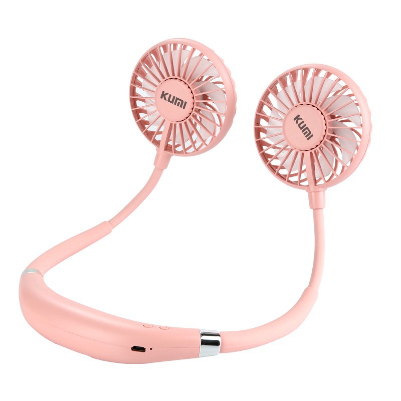 Quạt Mini Pin Sạc Đeo Cổ Thể Thao Xoay 180 độ Siêu Êm Không Ồn, thiết kế an toàn - Giao màu ngẫu nhiên | BigBuy360 - bigbuy360.vn