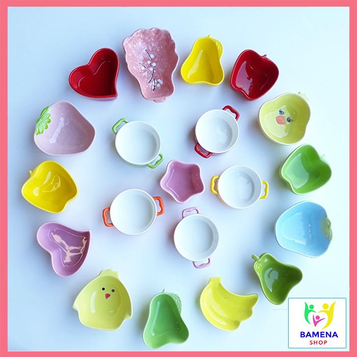 Bát ăn dặm gốm sứ cao cấp kiểu nhật nhiều hình dáng màu sắc đa dạng dành cho bé