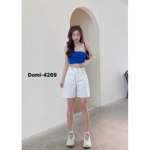 Quần Ngố Nữ Chất Bò mềm - Lưng cao Unisex