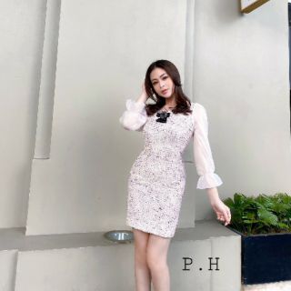 Váy dạ tơ tay voan