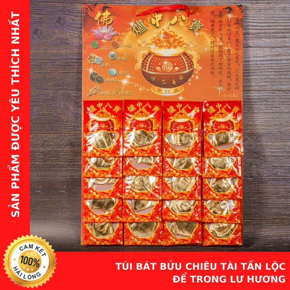 Túi Bát Bửu Chiêu Tài Tấn Lộc Để Trong Lư Hương - Loại Cao Cấp - Cửa Hàng Chú Sa Di Hoan Hỉ