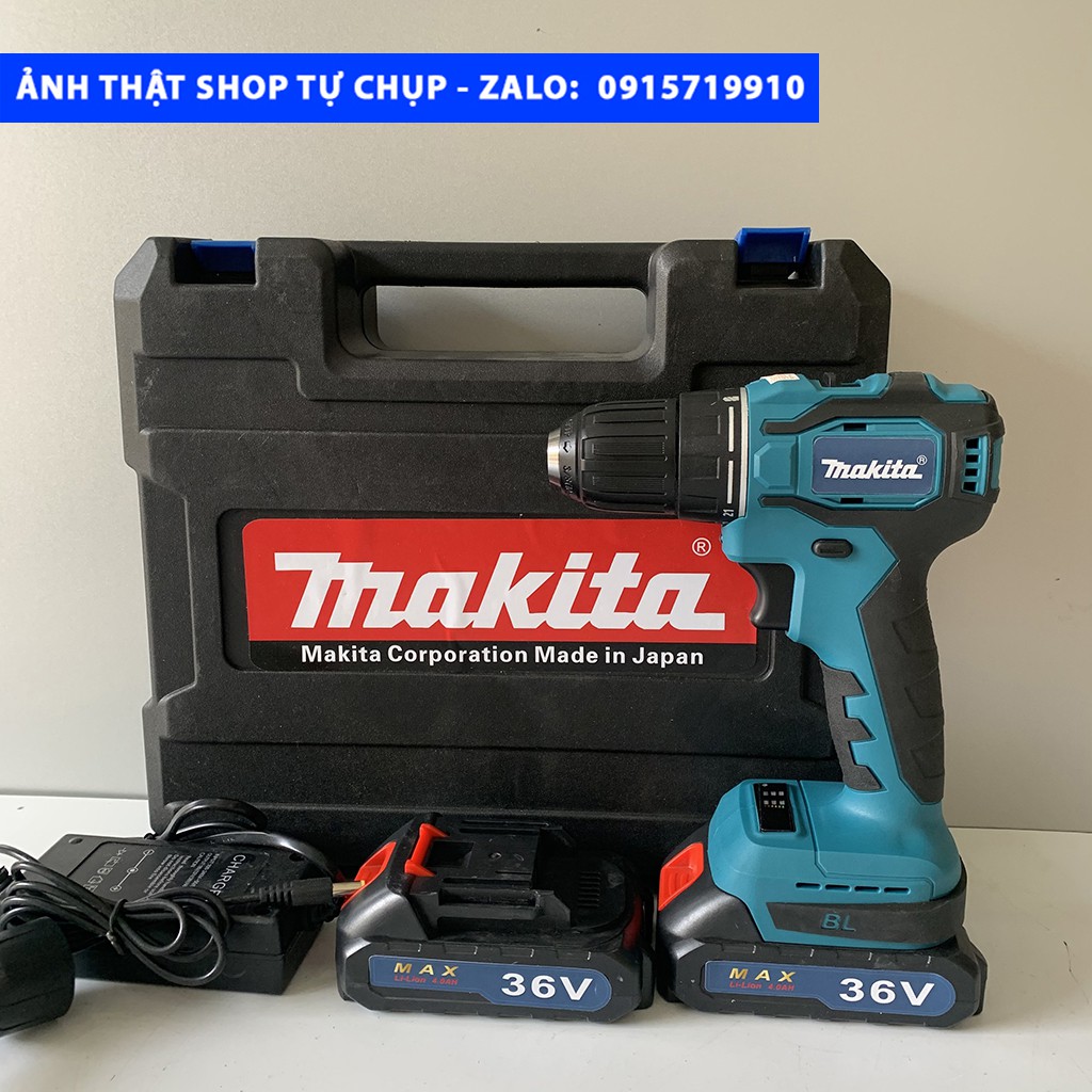 Máy Khoan Pin 10 Ly MAKITA 36v Mô Tơ Từ - Cam Kết Chính Hãng - Bảo Hành 6 Tháng - Lỗi 1 Đổi 1