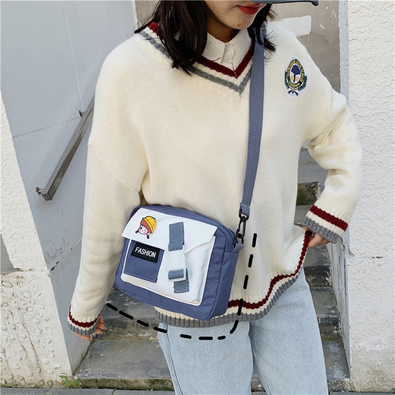 Túi đeo chéo vai IELGY bằng nylon phong cách Nhật Bản dành cho nữ