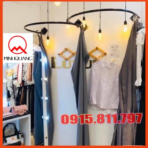 Quây treo thay đồ chữ c - khung rèm thay quần áo, quây thử đồ, khung thay quần áo cho shop