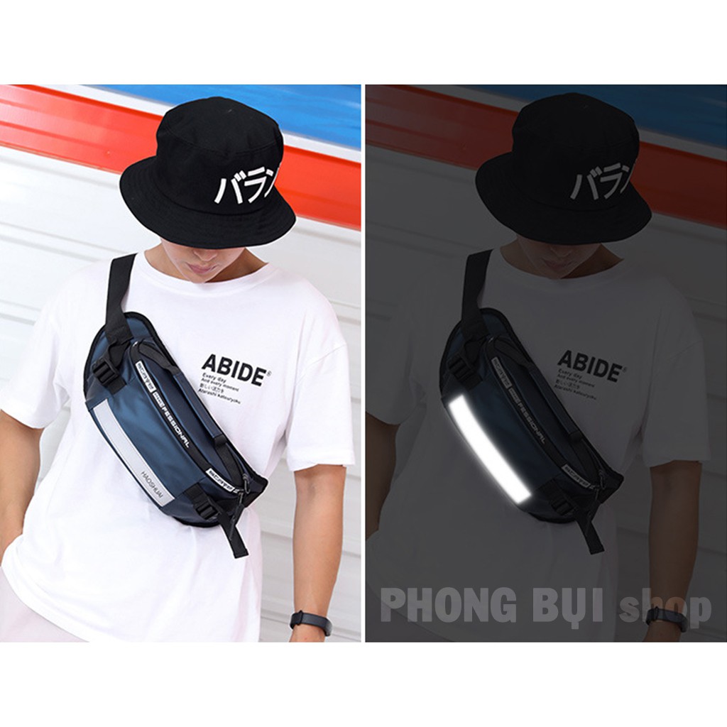 Túi Đeo Chéo Phản Quang Da Bóng Cao Cấp Chống Nước, Đeo Hông Ngăn Rộng Tiện Dụng | BigBuy360 - bigbuy360.vn