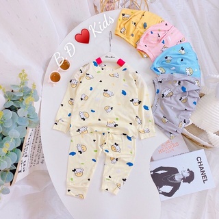 Bộ dài tay thun lạnh minky mom cho bé