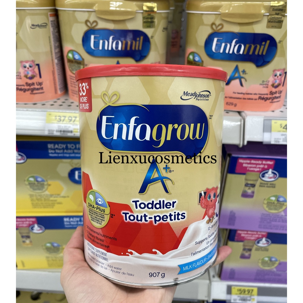 Sữa bột Enfagrow A+ 907g vị milk cho trẻ từ 12-36 tháng made in Canada; HSD 1/9/2023
