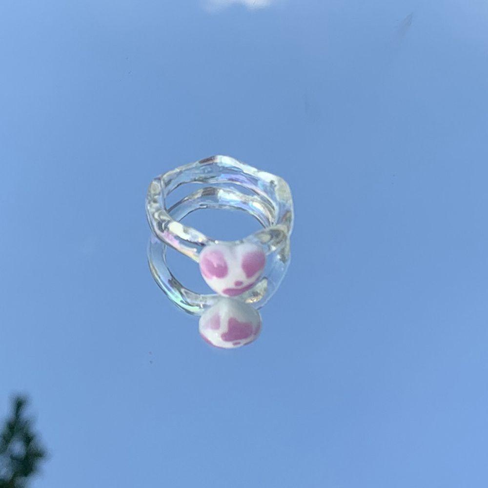 Nhẫn Trong Suốt Họa Tiết Da Báo Phong Cách Vintage