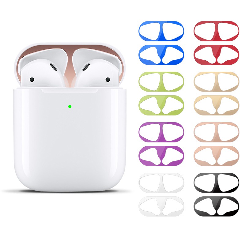 Miếng Dán Kim Loại Siêu Mỏng Bảo Vệ Chống Bụi Cho Tai Nghe apple airpods pro 1 2