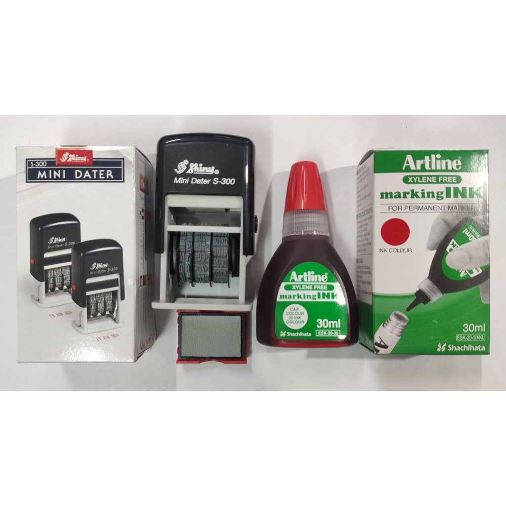 Combo Dấu ngày tháng năm Shiny Pet S300 - đóng trên nhiều chất liệu