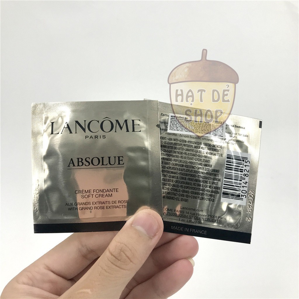 Lancome Kem Tái Tạo Chống Lão Hóa Absolue Soft Cream With Grand Rose Extracts 10ml (1ml x 10 gói)-Hàng Chính Hãng