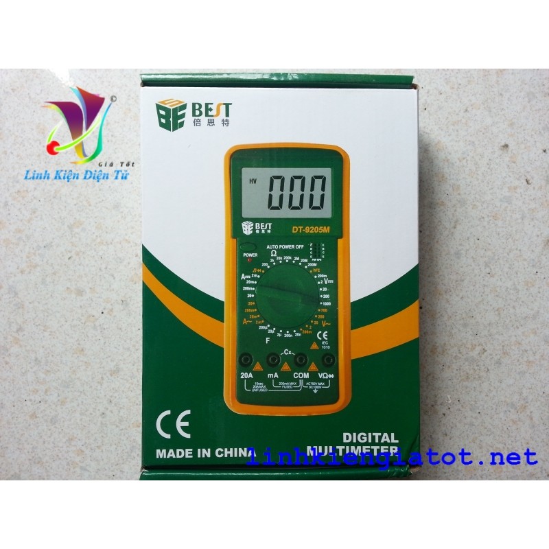 Đồng hồ vạn năng BST 9205M loại tốt (tặng pin 9V)