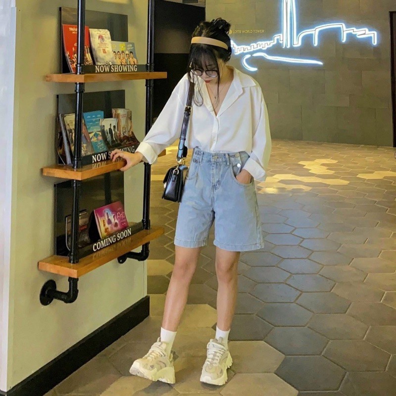 Quần shorts jeans 3 màu Pumi 3 size nhiều lựa chọn