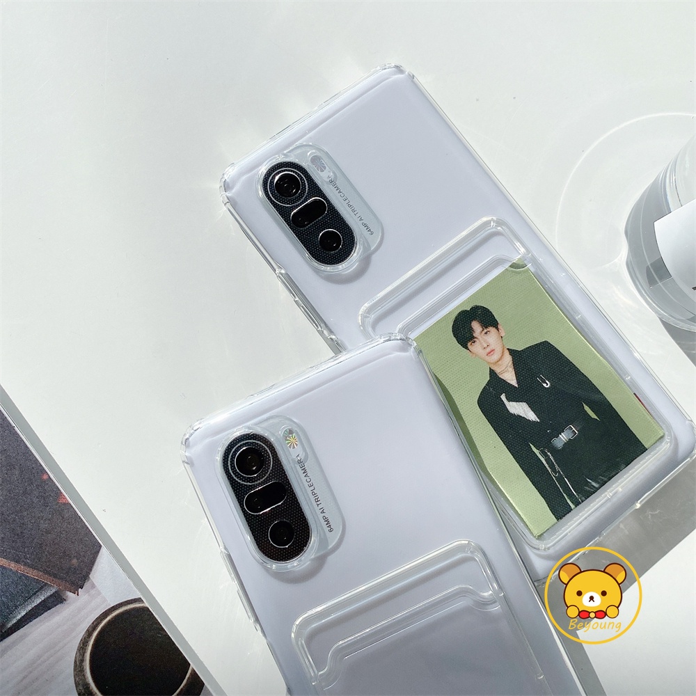 Ốp Điện Thoại Mềm Mỏng Có Ngăn Đựng Thẻ Cho Xiaomi Mi 12 12X 12 11T 11 Ultra 10 Lite 10T 11T Pro Poco F4 GT M4 Pro 5G X3 Pro NFC M3 Pro F3 X2