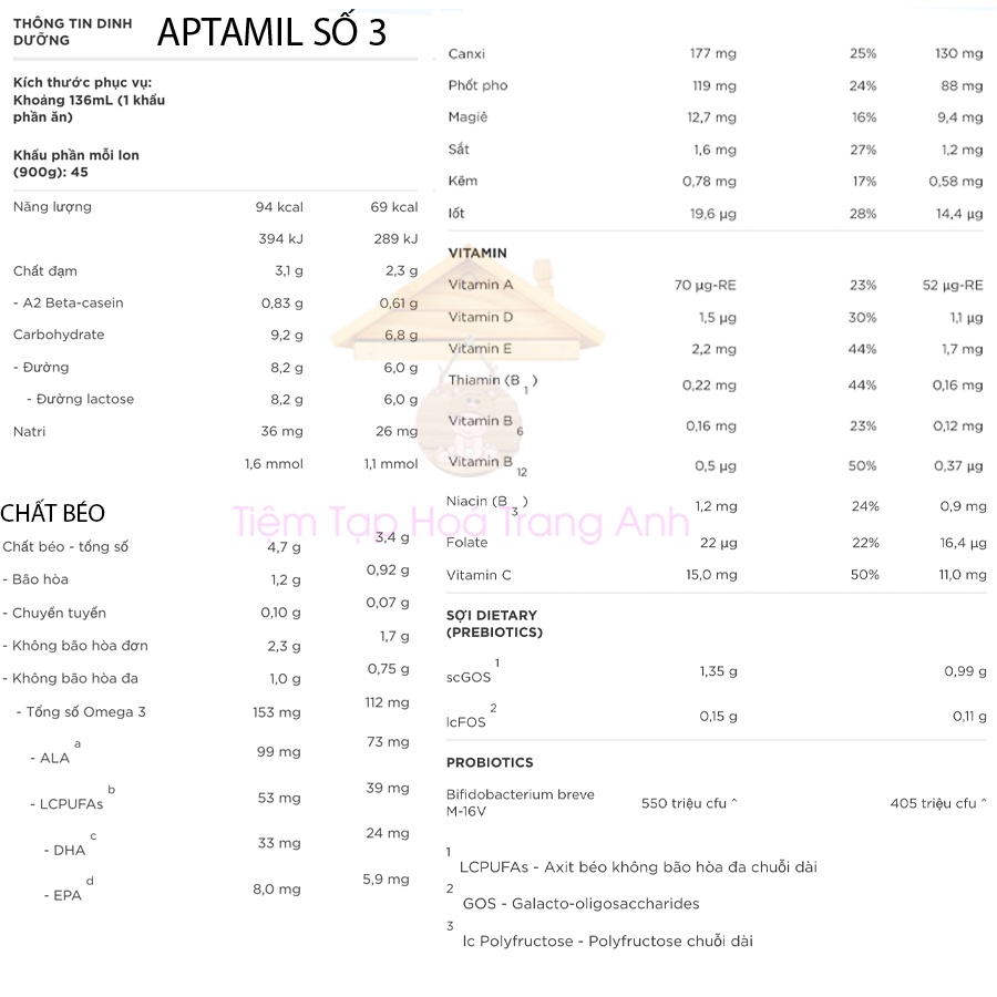 Sữa Aptamil Essensis Organic 900g Úc cho bé