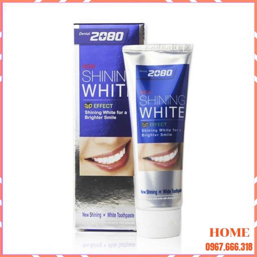 Kem đánh răng siêu trắng tẩy sạch vết ố trên răng 2080 Shining White 3D Effect Hàn Quốc 100g