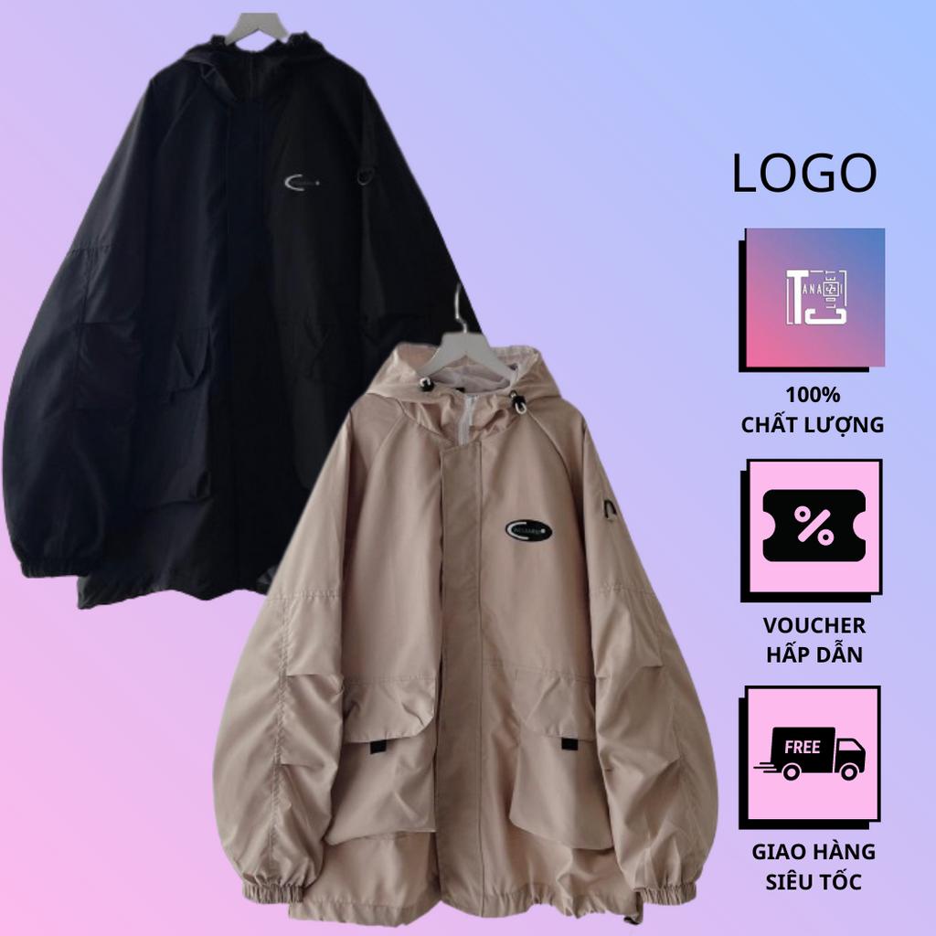 [sẵn] Áo Khoác Dù Tanazi Dài Tay Form Rộng Unisex Vải Dù 2 Lớp Chữ In WEIJI 2 Màu (ảnh thật tại shop) Tanazi Closet