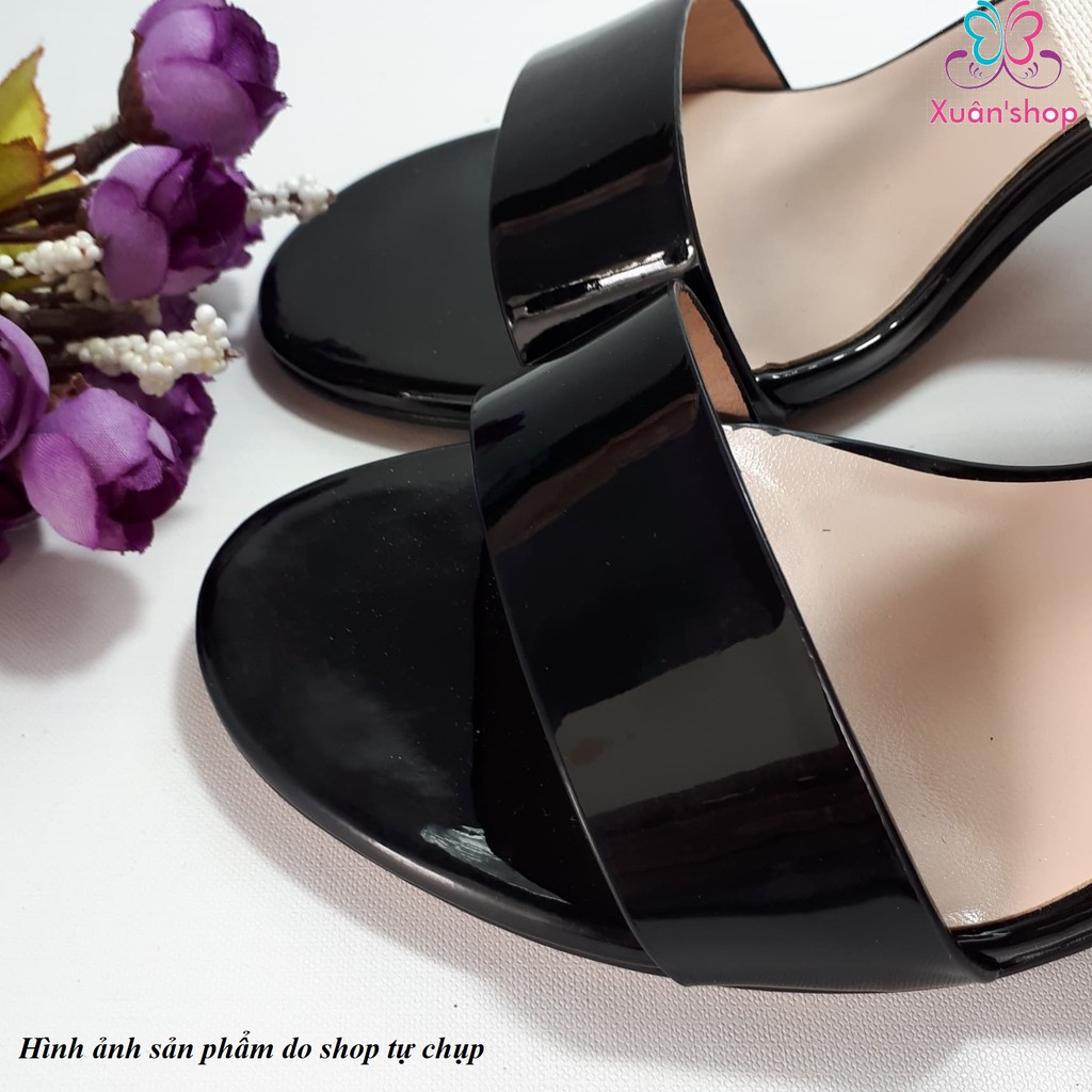 Sandal hãng Josiny da bóng gót trụ tròn cao 8cm (size 34-220)