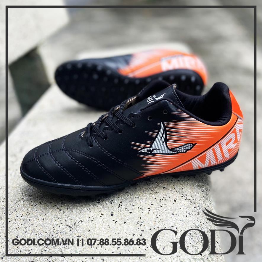 Giày đá bóng size 38 đến size 44 màu cam đen - Giày bóng đá nam sân cỏ nhân tạo - Giày đá banh chất lượng Godi Sport 🕢