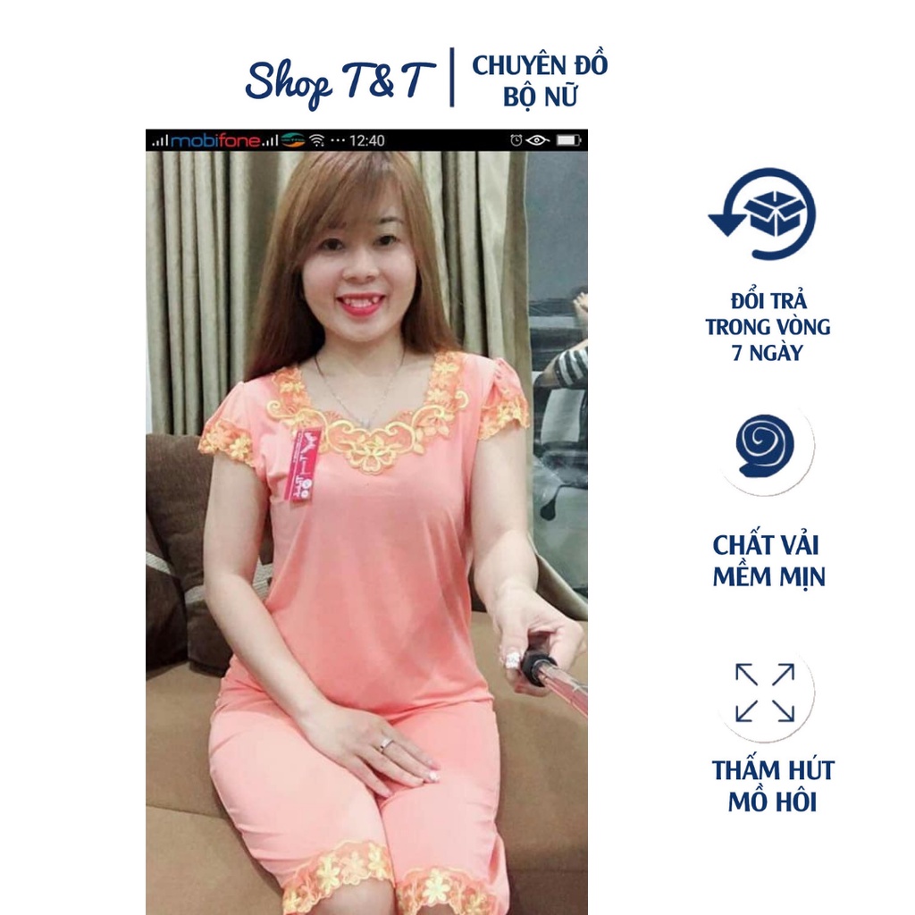 Bộ Quần Áo Lửng Thun Lạnh Mặc Ở Nhà