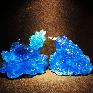 Combo Tượng Long Quy  và Thiềm thử màu xanh dương