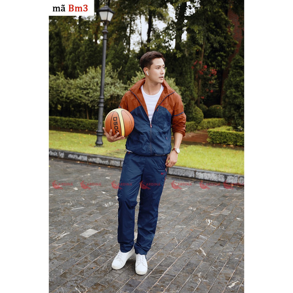 Bộ Quần Áo Gió Nam 𝐂𝐀𝐑𝐃𝐈𝐍𝐀 2 Lớp Lót Lưới Dáng Thể Thao