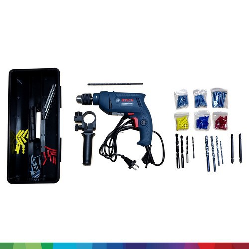 Combo Máy khoan động lực Bosch GSB 550 FREEDOM SET 90 chi tiết + Máy mài góc Bosch GWS 060