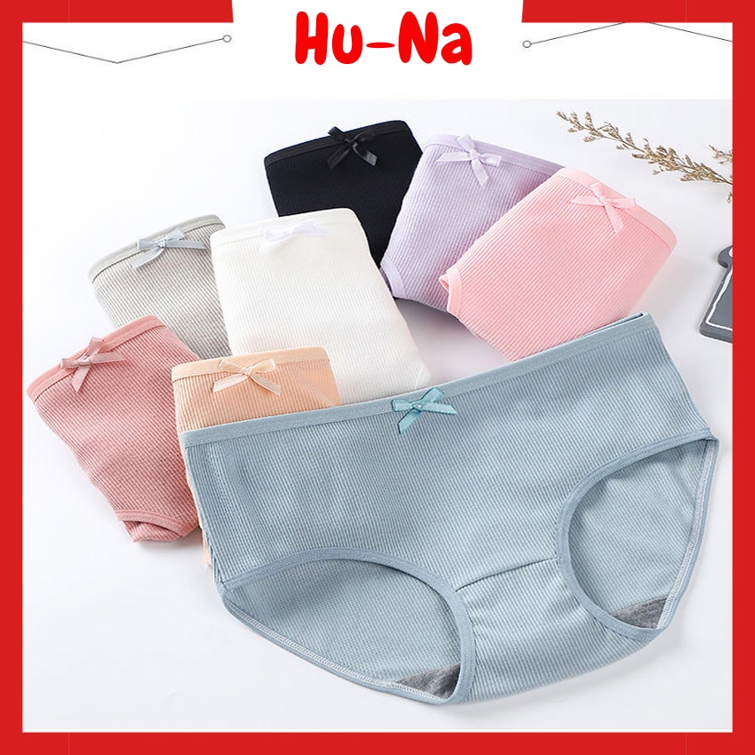 Quần lót nữ cotton NaHu Quần lót chíp nữ gâm tăm kháng khuẩn-NH02-HuNa