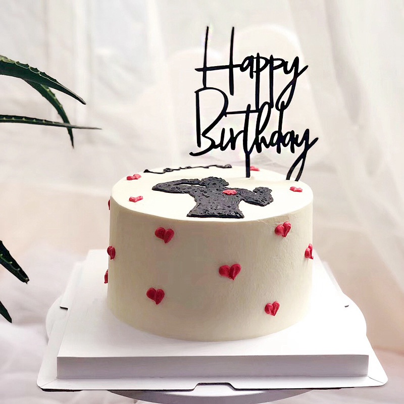 Topper Trang Trí Bánh Kem Chữ Happy Birthday