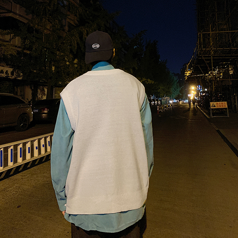 Áo Sweater Dệt Kim Cổ V Dáng Rộng Thời Trang Cho Nam Nữ 22SC145