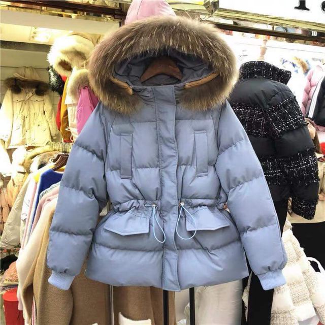 Áo khoác phao thắt eo