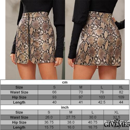 Chân váy da dáng ôm họa tiết da rắn gợi cảm cho nữ