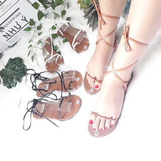 Dép Sandal Cột Dây Chiến Binh Ngang Cổ Chân - Boho Vintage Style
