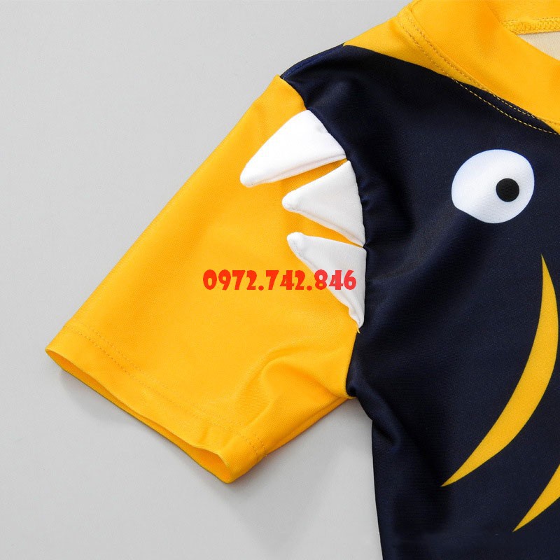 [Tặng mũ bơi] Bộ đồ bơi bé trai - Cá mập Babyshark, vải spandex cao cấp, chống UV400